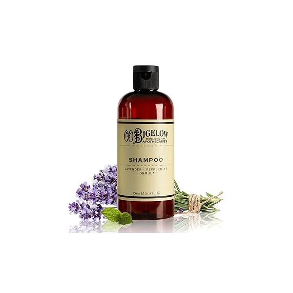 C.O. Bigelow Shampoo, Lavender Peppermint Shampoo Cleanses & Soothes Hair Scalp, Luxury Shampoos for Men Women, 10.4 Fl Oz.