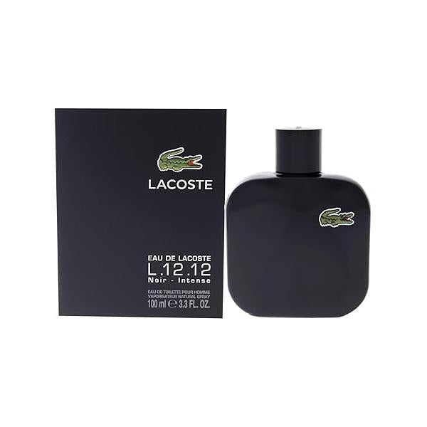 Lacoste Eau de Toilette Spray for Men, De L.12.12 Noir, 3.3 Ounce