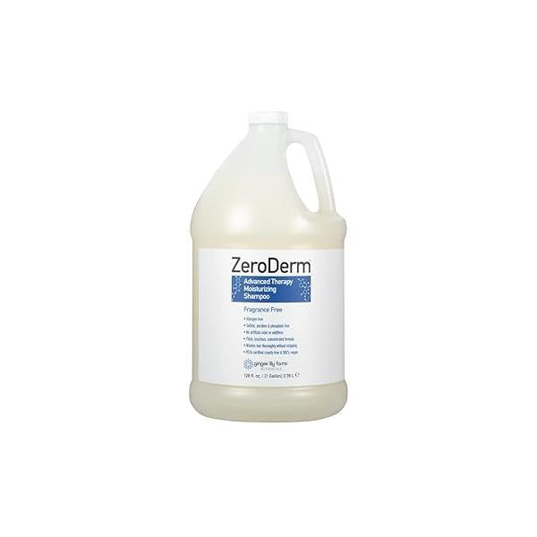 Ginger Lily Farms Botanicals ZeroDerm Advanced Therapy Moisturizing Shampoo for All Hair Types, 100% Vegan & Cruelty-Free, Fragrance Free, 1 Gallon (128 Fl. Oz.) Refill