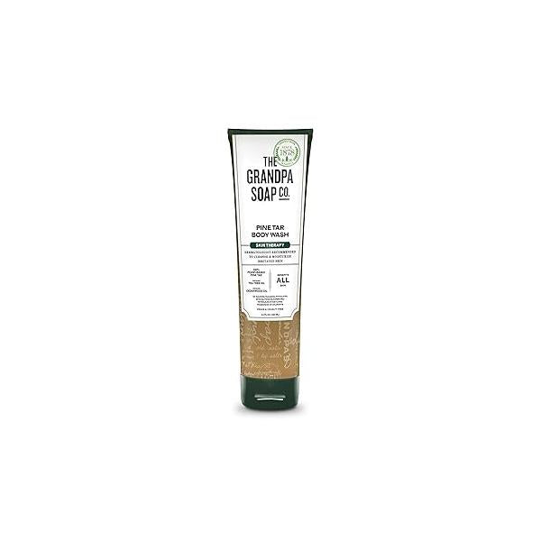 The Grandpa Soap Company Pine Tar Body Wash - Dermatologist Recommended to Cleanse & Moisturize Irritated Skin, Deodorizing Power, With Tea Tree Oil, 9.5 Fl Oz