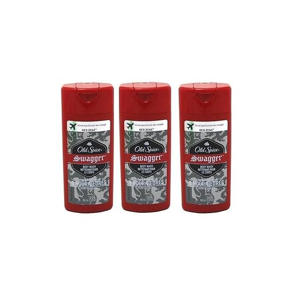 Old Spice Swagger Red Zone Body Wash Travel Size 3 Oz (Pack Of 3)
