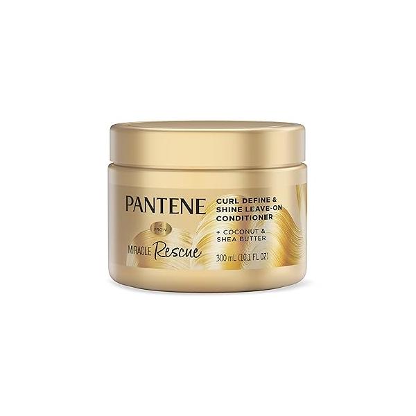 Pantene Miracle Rescue Curl Define & Shine Leave-On Conditioner, 10.1 FL OZ