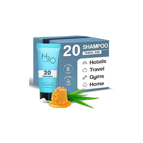 H2O Therapy Shampoo, Travel Size Hotel Hospitality, 0.85 oz (Case of 20)