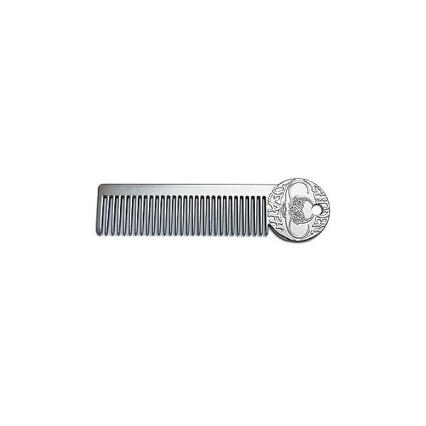 Metal Mustache & Beard Comb - Dual-Sided Pocket for Men, Fine Wide Teeth Precise Styling Durable, Compact, Travel-Friendly Grooming Tool Facial Hair Care