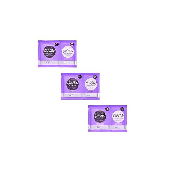 Gel-Ohh Jelly Spa Bath 3 Pack, Lavender Infused, Scented, Pedicure, Salon Services, Pedicure at Home, DIY Pedi