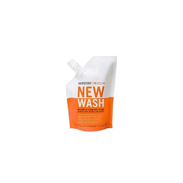 Hairstory New Wash Rich, Ultra-Moisturizing Cleansing Cream for Dry & Thick Hair, Shampoo Conditioner Alternative, Restores Softness Shine, 8oz