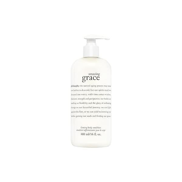 philosophy amazing grace firming body emulsion - luxury scented lotion formulated with shea butter for fast absorbing hydration skin feels soft and smooth suitable all types