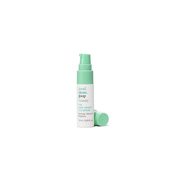 good.clean.goop beauty The Wide-Awake Eye Serum | Gel to Reduce Fine Lines Peptides, Astaxanthin & Reishi Mushroom Extract Caffeine for Puffy Eyes Dark Circles Vegan 0.5 oz