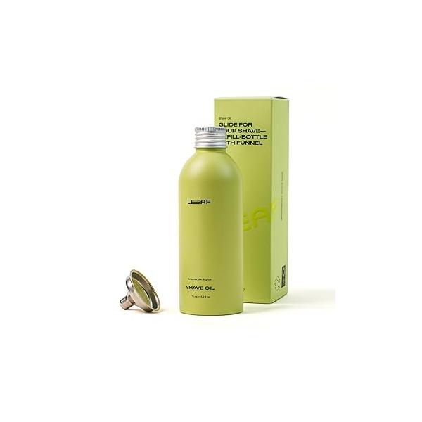 Leaf Shave | Oil with Reusable Dropper, 1.7 fl oz - Pre-Shave & Post-Shave for a Smooth Shave, Added Moisture, Reduced Irritation Women Men