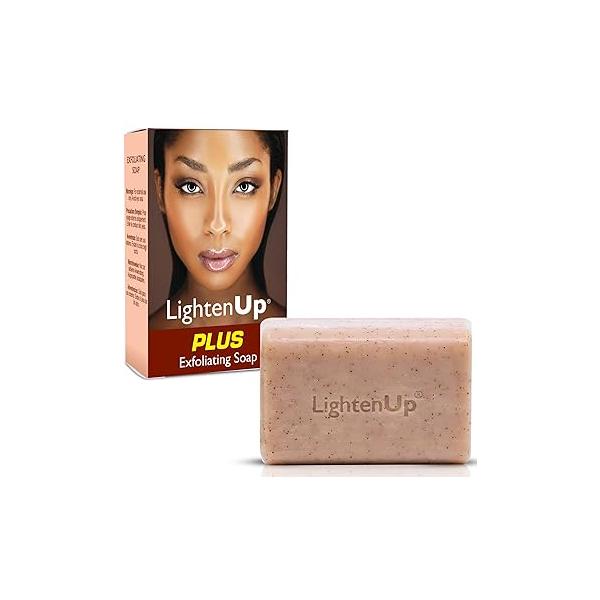 OMIC LightenUp, Exfoliating Soap - 200g / 7fl oz Skin Brightening Soap, Cleansing Bar, Formulated to Fade Dark Spots, with Apricot, Glycerin, Coconut Oil
