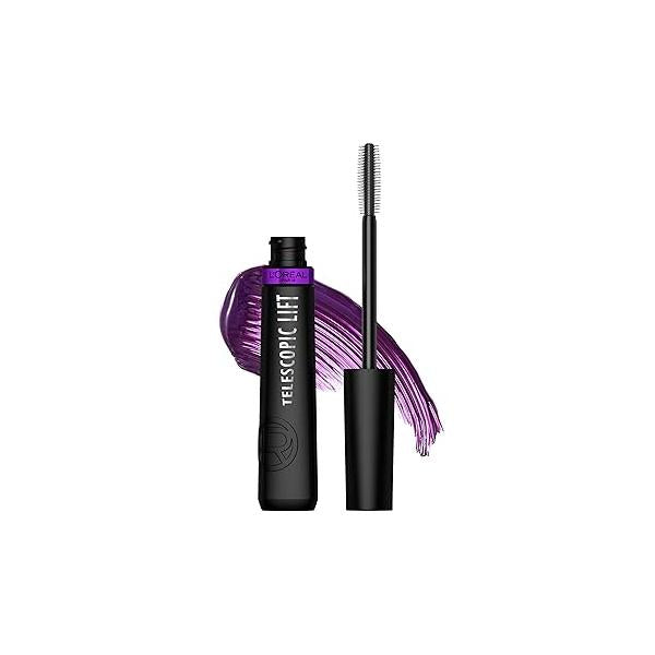 L'Oreal Paris Telescopic Lift Mascara, Lengthening and Volumizing Eye Makeup, Lash with Up to 36HR Wear, Washable, Blackest Black, 0.33 Fl Oz