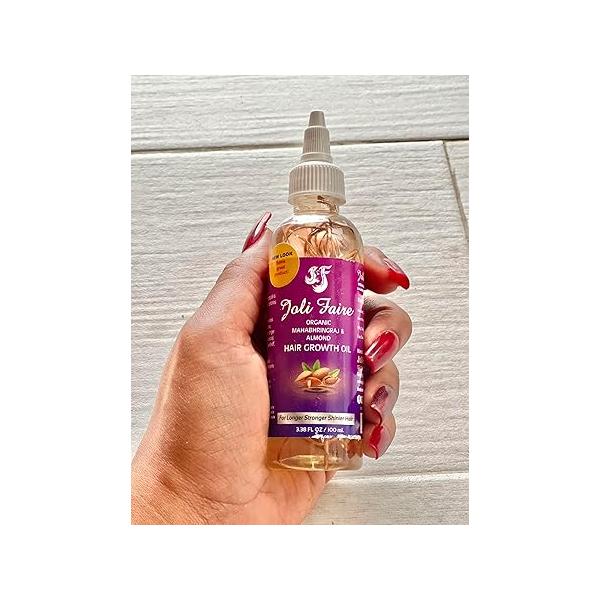 Joli Faire Organic Mahabhringraj & Almond Hair Growth Oil, 3.38 fl oz