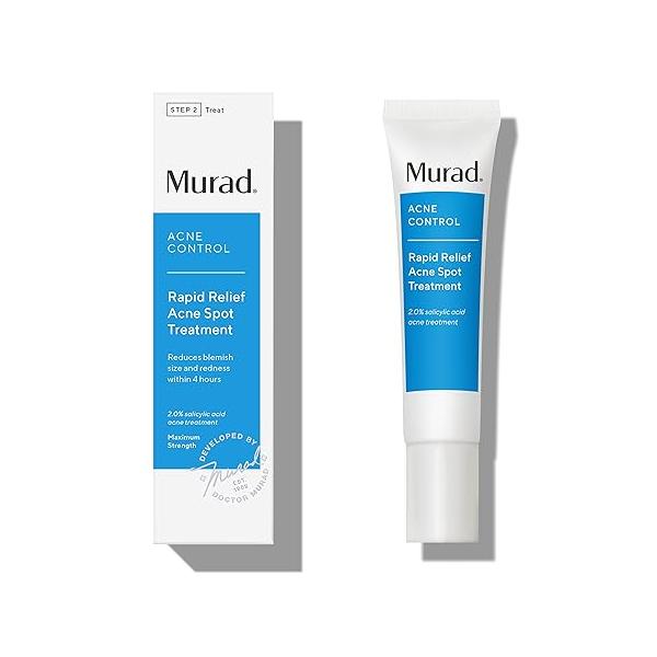 Murad Rapid Relief Acne Spot Treatment - Fast-Acting Blemish with 2% Salicylic Acid, Pine & Thyme Complex, Horse Chestnut and Oat Clear Gel Treats Soothes Skin Fast