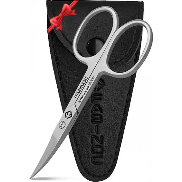 Curved Nail Scissors for Women & Men - German Quality Stainless Steel Small Manicure Pedicure Fingernail, Toe Nail, Eyebrows Mustache