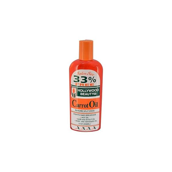 Hollywood Beauty Carrot Premium Oil 8 Ounce (Pack of 2)