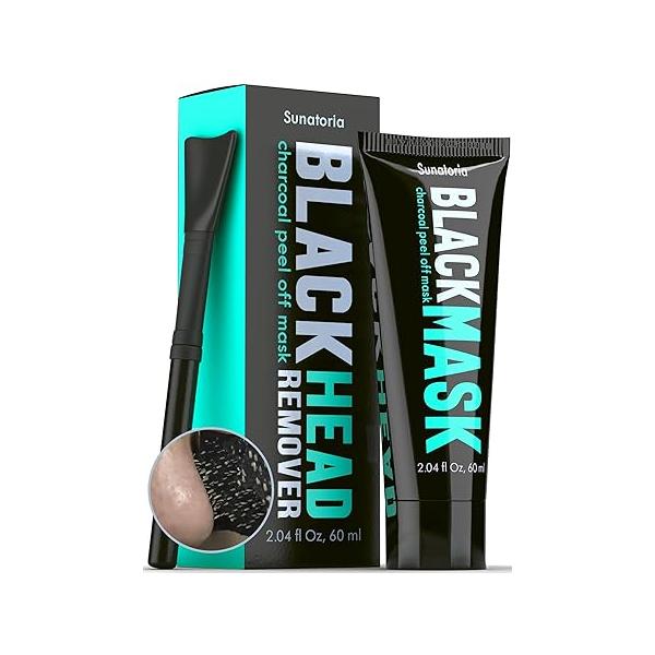 SUNATORIA Blackhead Remover Mask - for Women and Men Activated Charcoal Peel Off Face Deep Pore Cleaner Nose Release Black Head (Original)