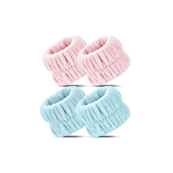 Wrist Towels - 4pcs Absorbent Arm Bands for Face Washing, Suitable Women and Men