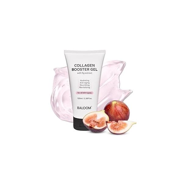 Collagen Booster Gel Serum for Korean Skin Care & Microcurrent Face Massagers, Filled With Capsules, Hydrating Nourishing Revitalizing Facial 3.38 Fl Oz