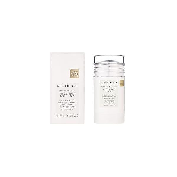 Kristin Ess Hair Recovery Balm Treatment for Damaged + Slick Back Styles - Ponytails, Buns with Coconut and Castor Oils, Edge Control, Restores Shine Softens, Clean Girl Essentials 2oz