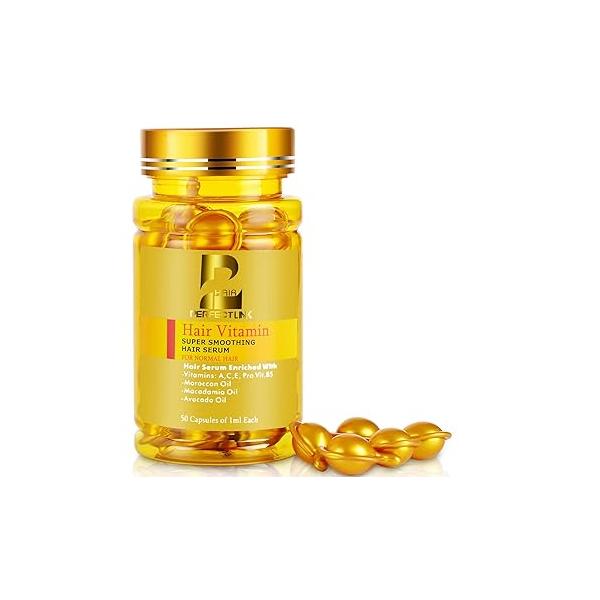 Hair Treatment Oil Serum with Argan, Macadamia and Avocado Oils, Vitamin B5 for All Types of Men Women 50ML