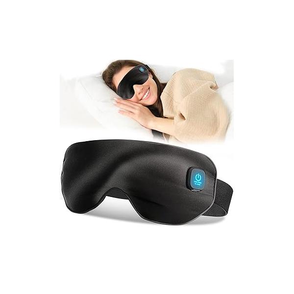 Silk Cordless Heated Eye Mask for Dry Eyes with Washable Cover, Warm Compress to Unclog Glands Heating Pad Women Men Relieve Blepharitis Chalazion MGD Syndrome Stye Treatment, Black
