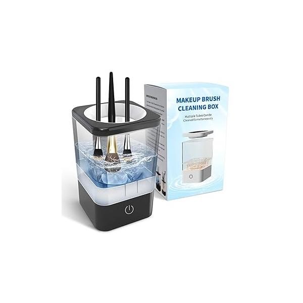 Makeup Brush Cleaner, Neeyer Super-Fast Electric Cleaner Machine Automatic Spinner Tools White