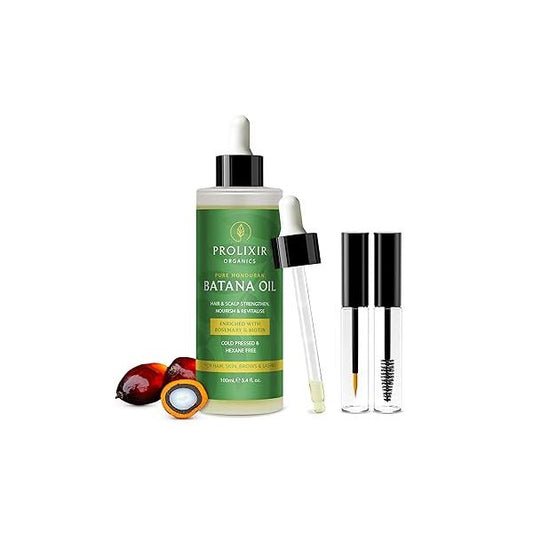 Batana Hair Oil for Growth - Haircare with Rosemary & Biotin Nourishing Scalp Treatment Stronger, Thicker Hair, Brows Lashes 100% Pure Organic