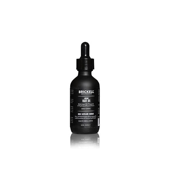 Brickell Men's Argan Oil for Hair, Natural and Organic Hair For Men, Lightweight Treatment, 2 Ounce, Scented