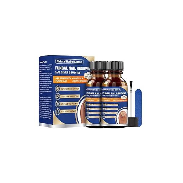 Multi-Purpose Nail Repair, 2025 Solution with Tea Tree Oil for Discolored and Damaged Nails，Plant Drops Nails Care，Discolored 2 Packs