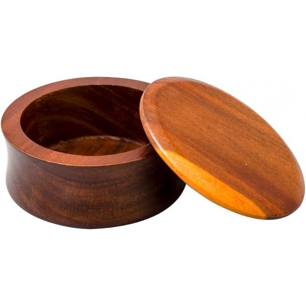 Grandslam Wooden Shaving Bowl with Lid Soap for Men Easy to Lather Fits Wet (Oak Wood)