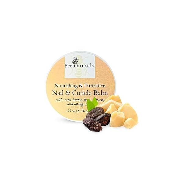 Nail & Cuticle Balm - Cocoa Butter Beta Carotene Blend for Strong, Smooth Nails luscious natural tangerine fragance Shea Beeswax Cruelty-Free Care