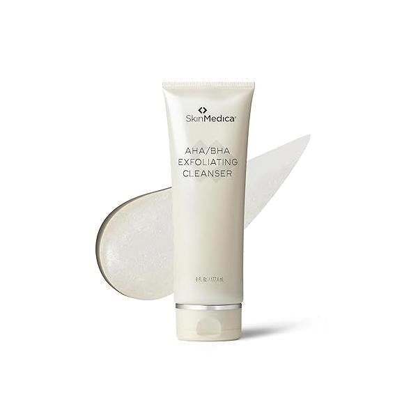 SkinMedica AHA/BHA Exfoliating Face Wash - Gentle Facial Scrub with Jojoba Oil for Smoother, Radiant Skin Helps Improve the Appearance of Tone & Texture (6 Fl Oz)