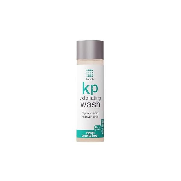 TOUCH Keratosis Pilaris Exfoliating Body Wash Cleanser - KP with 15% Glycolic Acid, Aloe Vera, & Hyaluronic Acid 8 Ounce