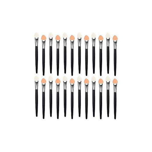 24PCS Sponge Eyeshadow Applicators, Reusable Eye Shadow Applicator Sticks, Professional Brush for Cream or Liquid Shadows and Lip Colors, Washable Small Painting Brushes