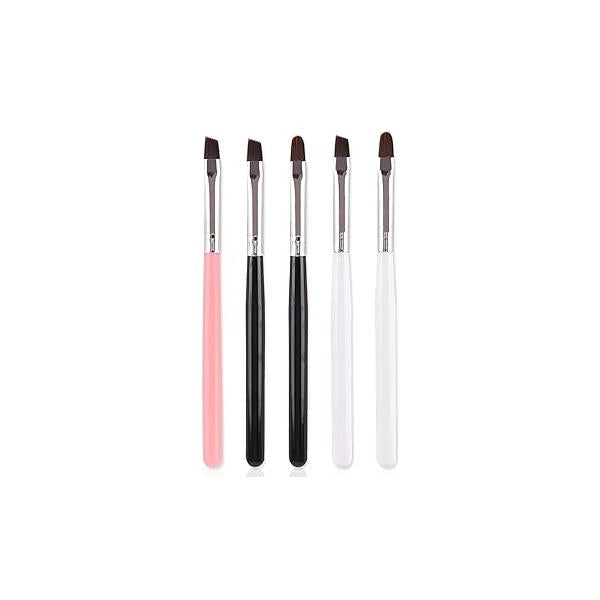 DANNEASY 4pcs Ombre Nail Brush Sponges Pen Design Brushes Polish French Tip for Art Manicure Tools with Sponge Head