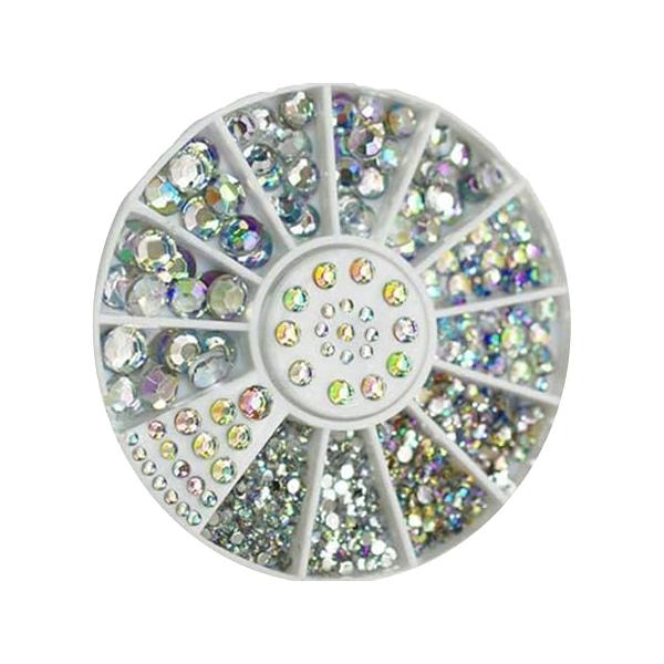 Great Mixed DIY Size Glitter Rhinestones Charm 3D Nail Art Decor Accessories (Multi Color)