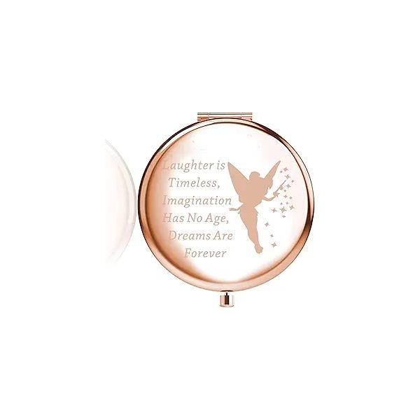 LQRI Faily Cartoon Tales Compact Mirror Fairy Bell Gift Laughter is Timeless Imagination Has No Age Makeup Inspired for Fans (Laughter)