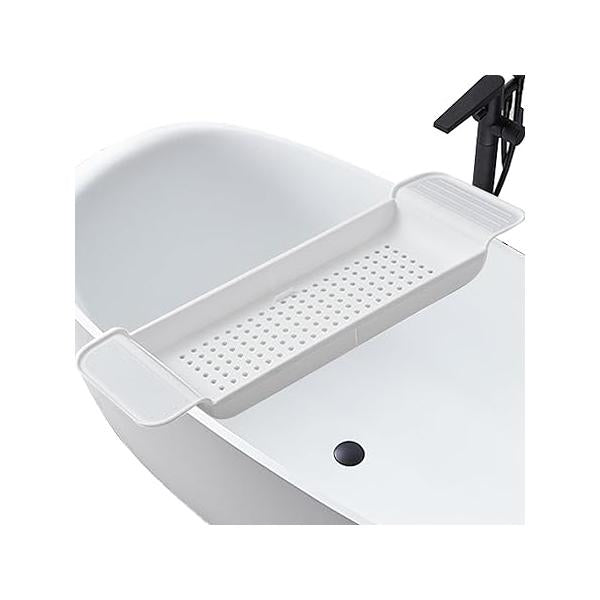 Bath Tub Tray - Stretchable, Strong Load-Bearing, Plastic, Anti-Slip Design Ultimate Bathtub Caddy