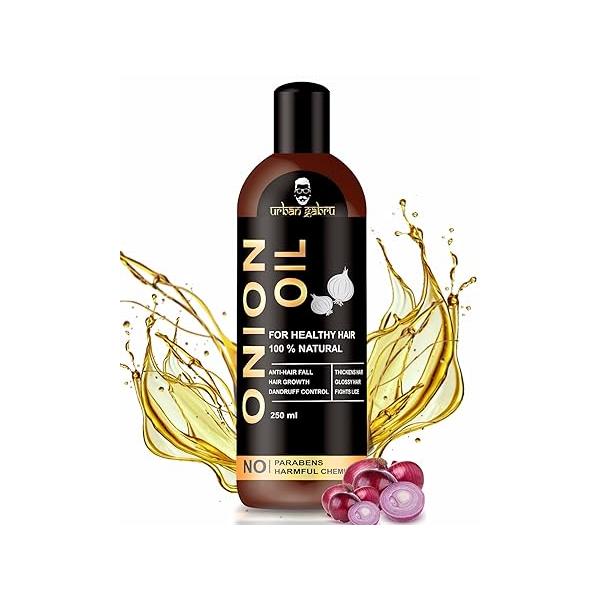 Urbangabru Onion Oil for Hair growth Organic | Juice, Dry Damaged and Growth (8 Fl Oz)