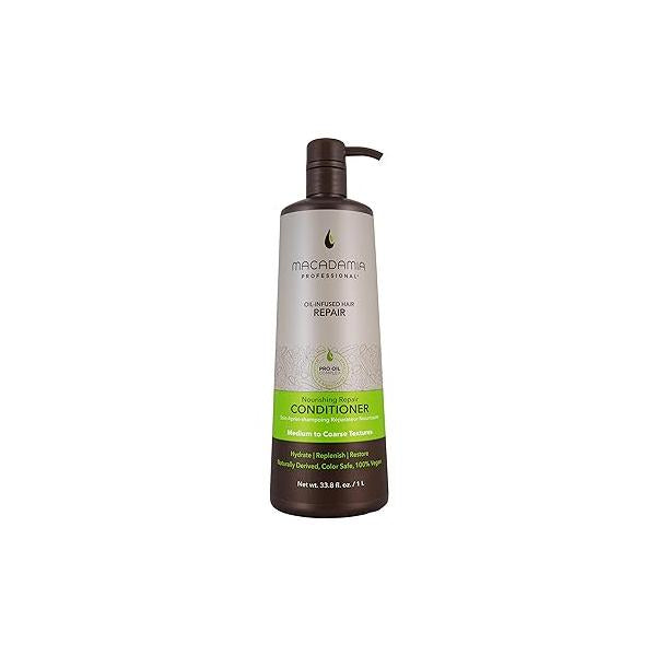 Macadamia Professional Hair Care Sulfate & Paraben Free Natural Organic Cruelty-Free Vegan Products Nourishing Repair Conditioner, 33.8 oz, Green