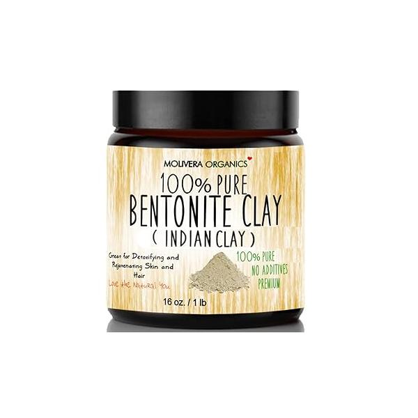 Premium 1 lb Bentonite Clay Pure, Natural Detoxifying for Face Masks, Hair Care & More - Best Healing USA Made