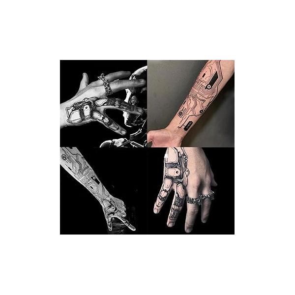 2 Sheets Waterproof Hand Back Body Art Temporary Tattoos Stickers Sun Moon