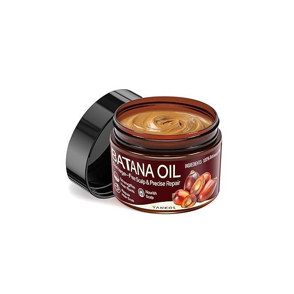 100% Raw Batana Oil for Hair Growth, Unrefined Organic Anti Loss, Natural Pure Dr Sebi from Honduras Also Helps with Frizz, Split Ends, Texture & Shine
