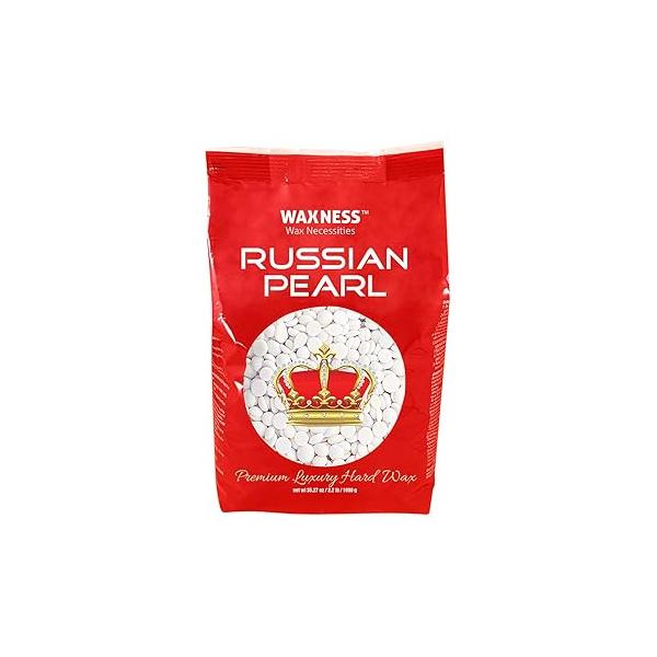Waxness Polymer Blend Premium Luxury Hard Wax Beads Russian Pearl 2.2 lb / 1 kg
