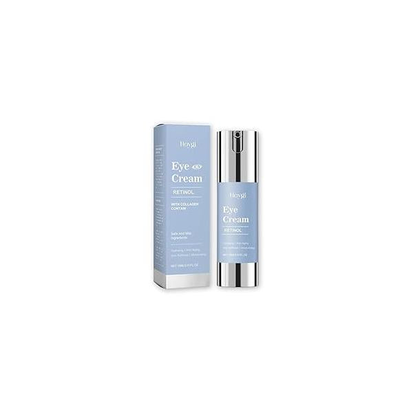 Retinol Eye Cream for Dark Circles & Wrinkles - Advanced Night Repair Treatment with Hyaluronic Acid Vitamin E | Reduces Puffiness, Fine Lines Bags Dermatologist Tested (15ml)
