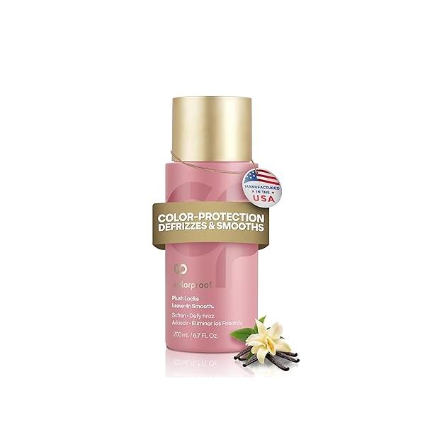 ColorProof Evolved Color Care Plush Locks Leave-in Smooth, Anti- Frizz Smoothing Lotion, Protects & Reduces Blow Dry Time, Controls Adds Shine, Sulfate-Free, Vegan, 6.7fl oz