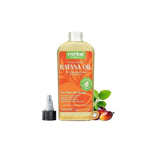 Batana Oil with Castor & Organic Fenugreek Seeds - Supports Hair Growth Strengthens Thin All Natural Scalp Care for Types 4 fl oz