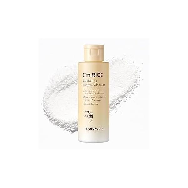 TONYMOLY I'm Rice Exfoliating Enzyme Cleanser, Powder Face Wash, All-in-one Waterless Gentle Polishing & 50 g