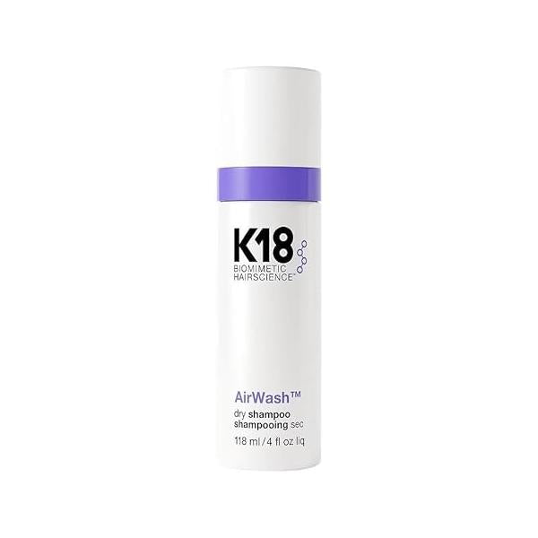 K18 AirWash™ Dry Shampoo, Non-Aerosol, Balances Scalp & Controls Excess Oil Production, 4 Fl Oz