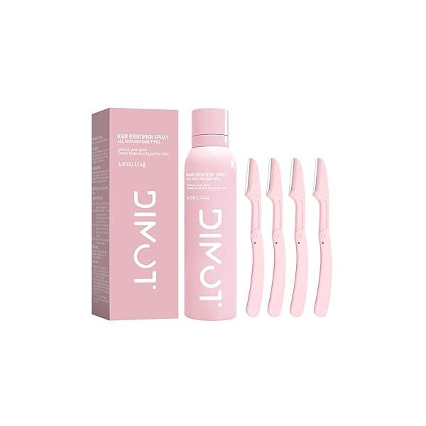 Hair Identifier Spray For Face Shaving, Dermaplaning for and body, Quick-Dry Shaving Powder Men Women, Dermaplane spray All Skin Types, Care, 4 fl oz